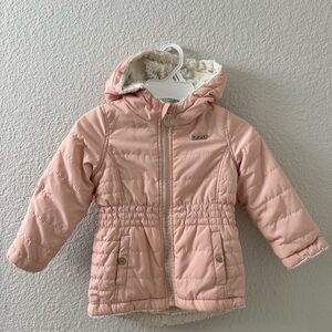DKNY Blush Quilted Jacket with Hood